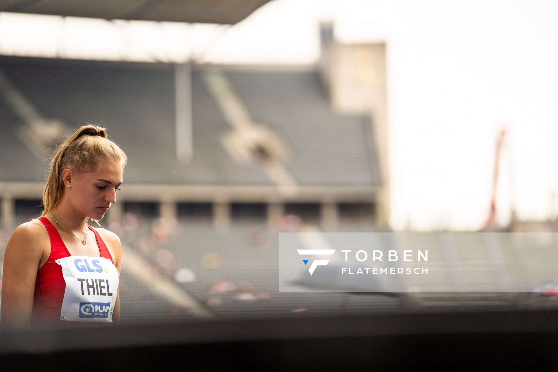 Luna Thiel (VfL Eintracht Hannover) waehrend der deutschen Leichtathletik-Meisterschaften im Olympiastadion am 25.06.2022 in Berlin